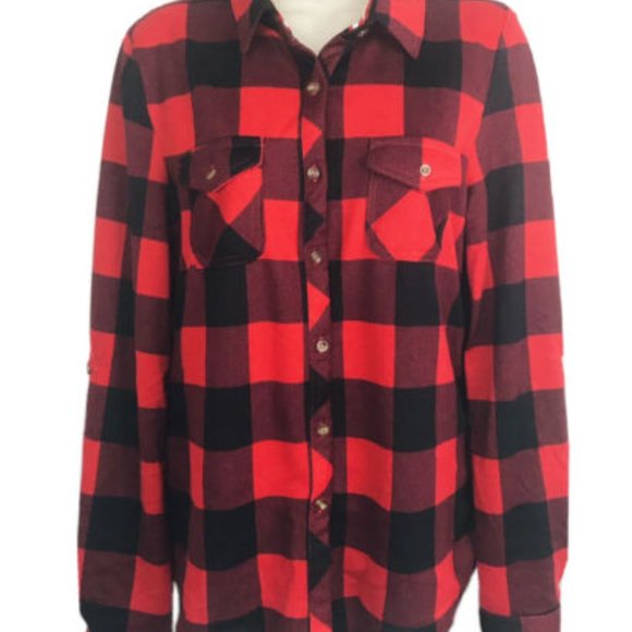 Passport Red Checkered Button Shirt - Picture 2 of 2